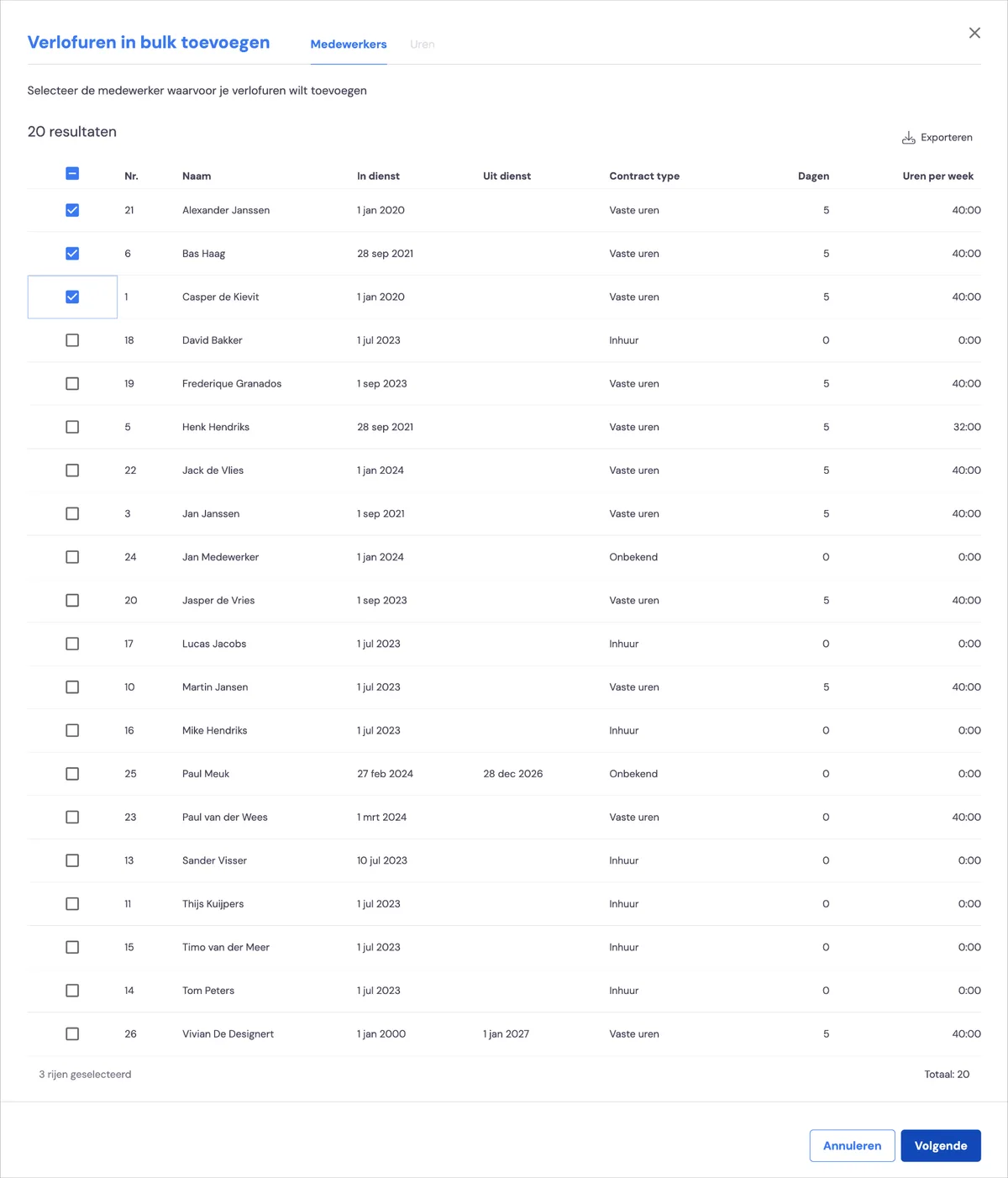 Mit Urlaub beginnen 1 – Anfangssaldo für alle Mitarbeiter eingeben: Screenshot 2