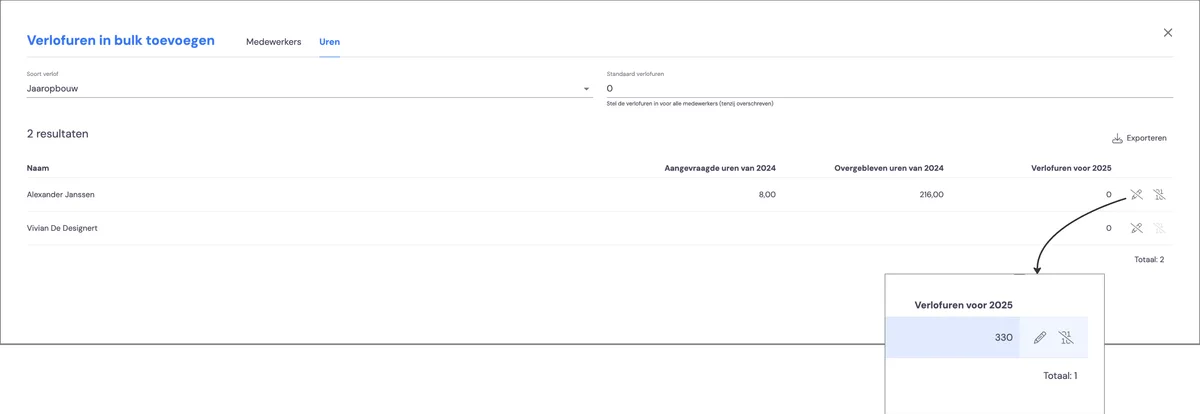 Mit Urlaub beginnen 1 – Anfangssaldo für alle Mitarbeiter eingeben: Screenshot 3