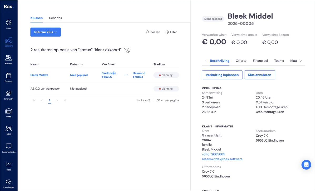Der Standard-Workflow eines Auftrags: Screenshot 3