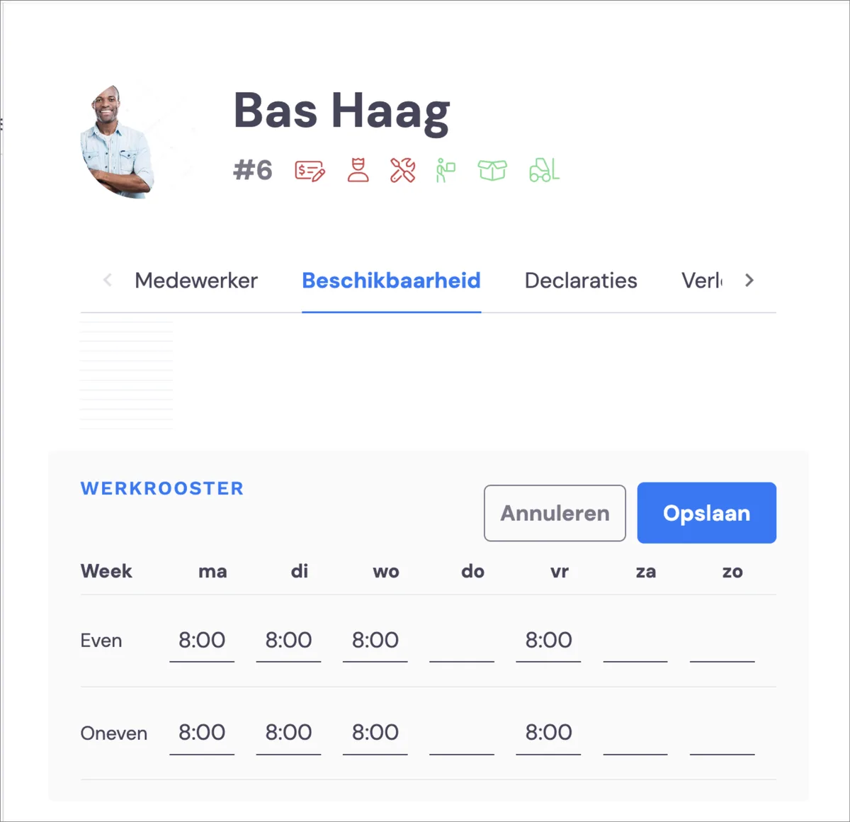 Availability of permanent employees: screenshot 4