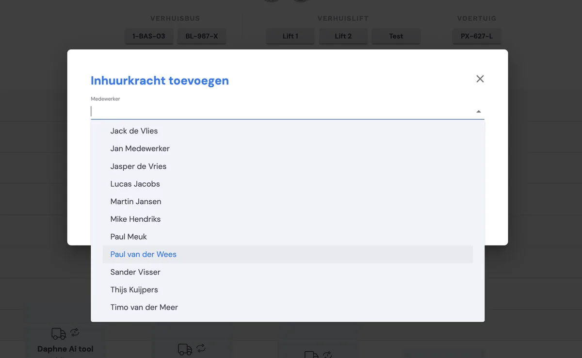 Availability of permanent employees: screenshot 6