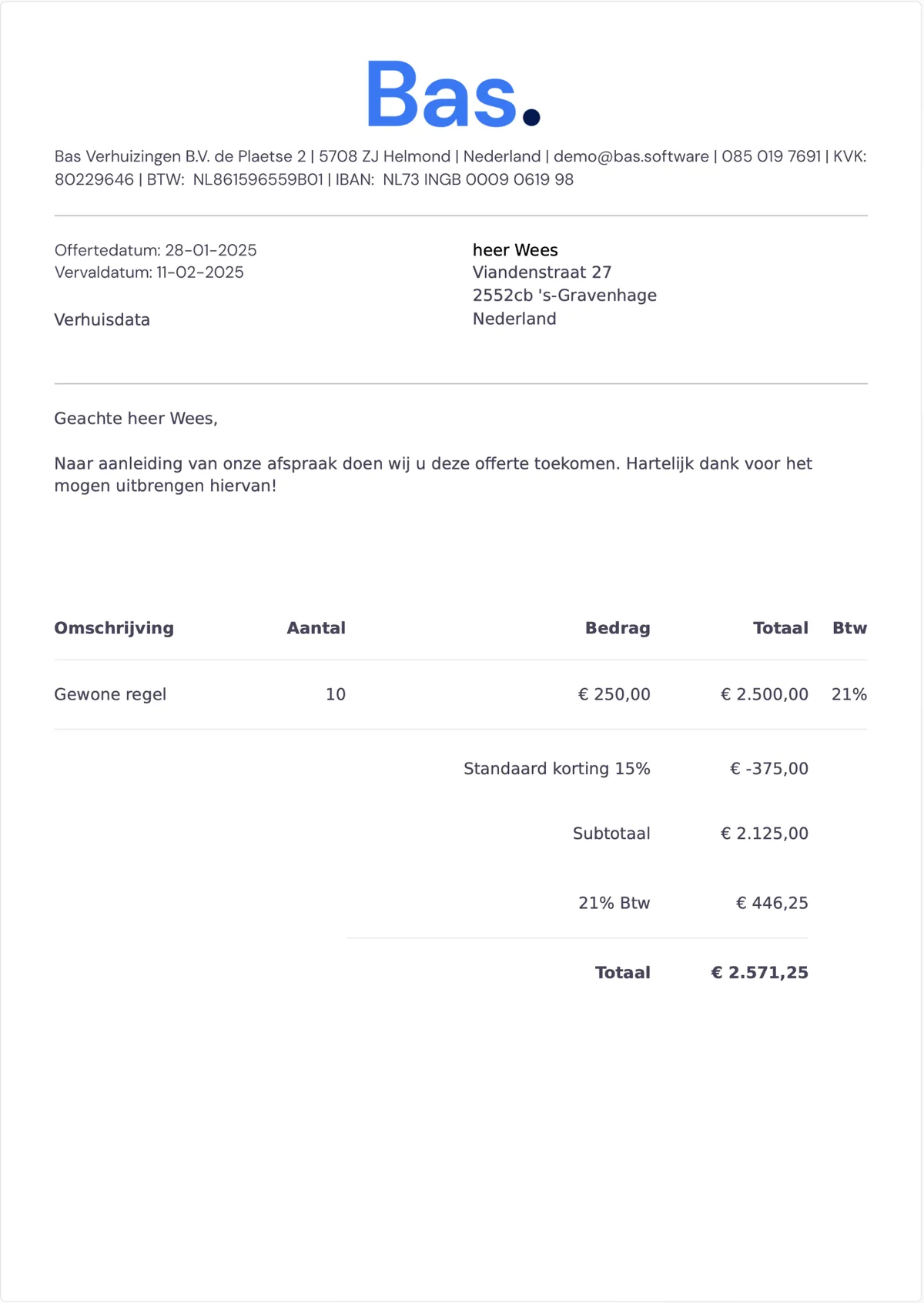 Optionale Positionen in Ihrem Angebot: Screenshot 3