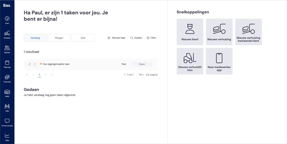 Managing customers: screenshot 3