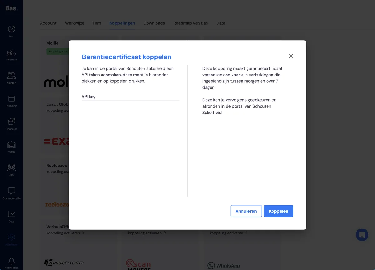 Configurer la connexion certificat de garantie: capture d'écran 2
