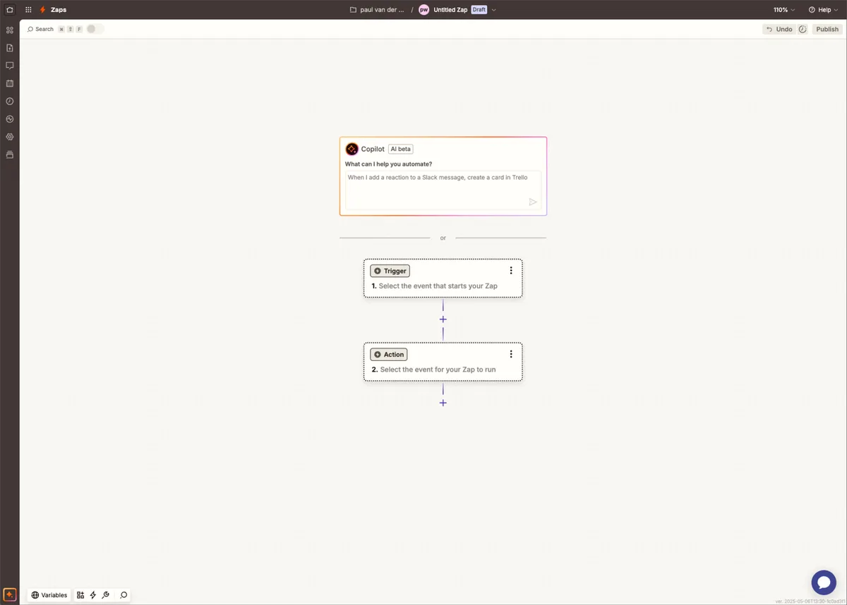 Website mit Zapier verbinden: Screenshot 5