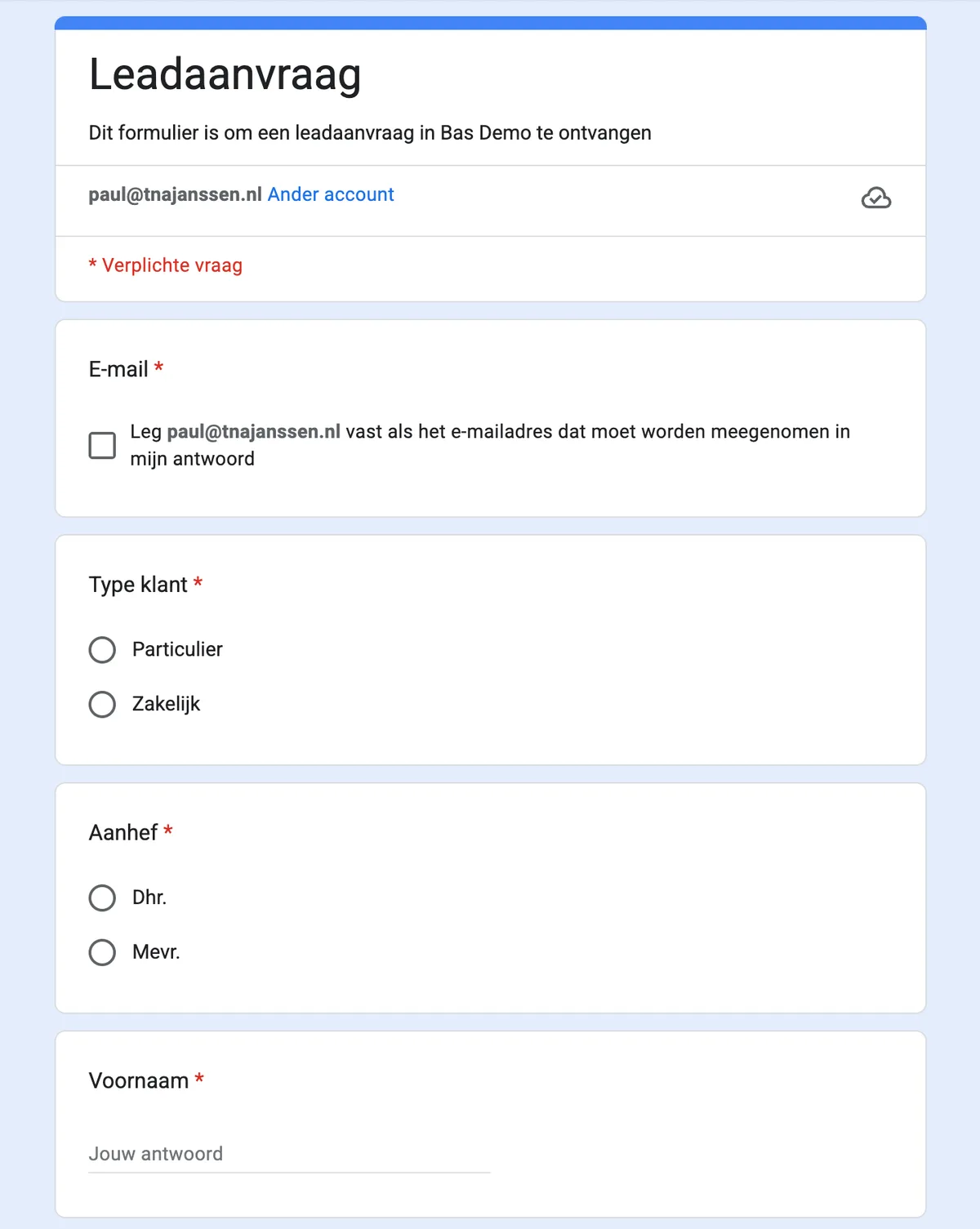 Website mit Zapier verbinden: Screenshot 6