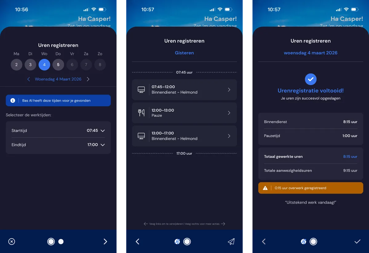 Die neue Zeiterfassung - Stunden erfassen durch den Mitarbeiter: Screenshot 2