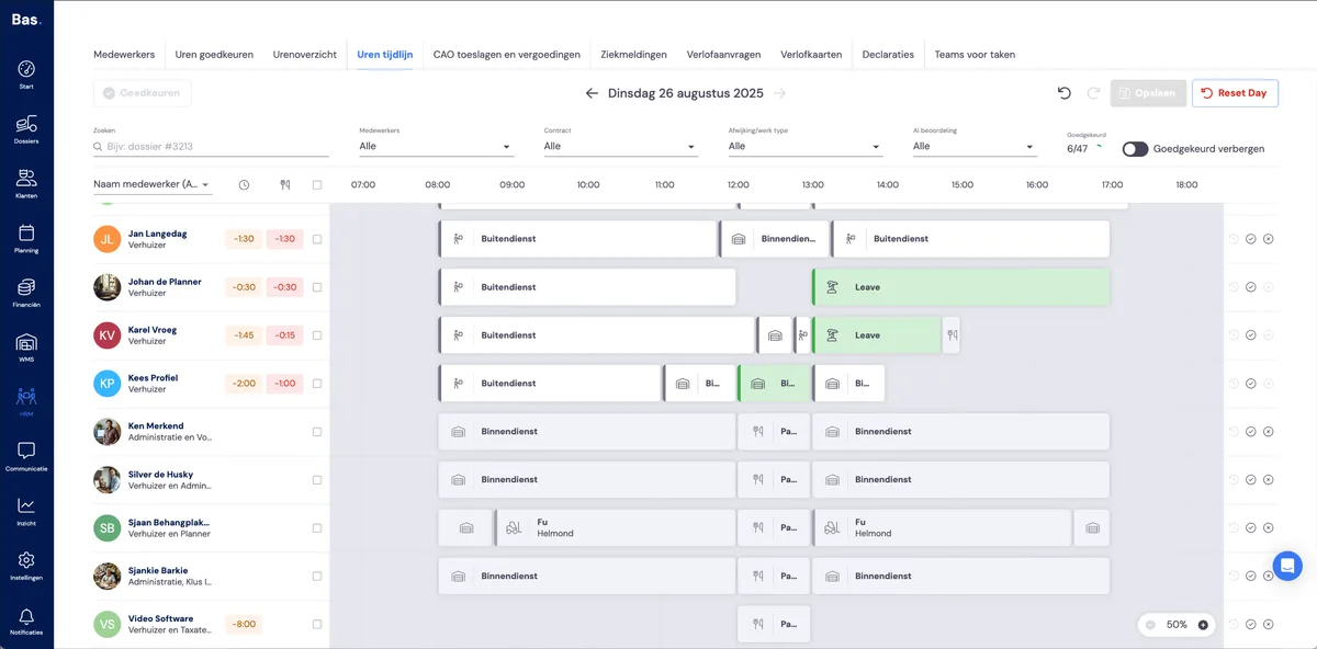 The new hours registration - processing hours: screenshot 1