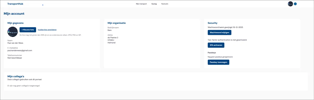 Portail client transport: capture d'écran 6