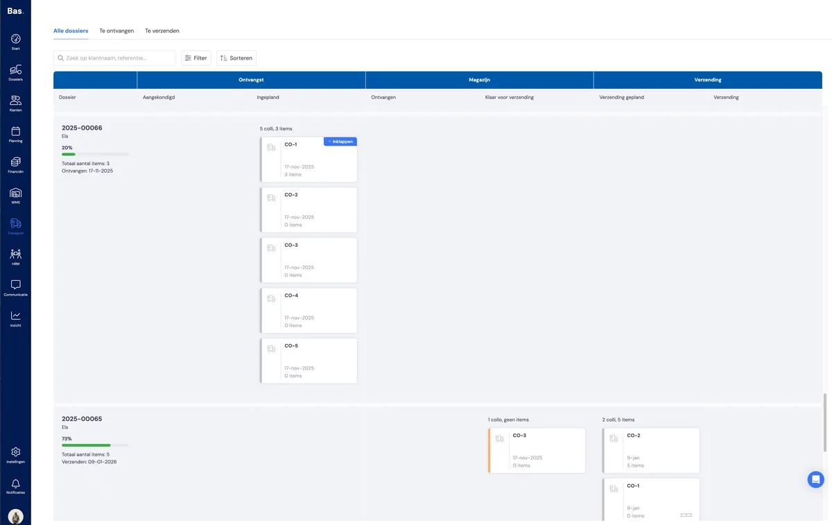 Registrierung von Lieferungen durch den Lagermitarbeiter: Screenshot 6