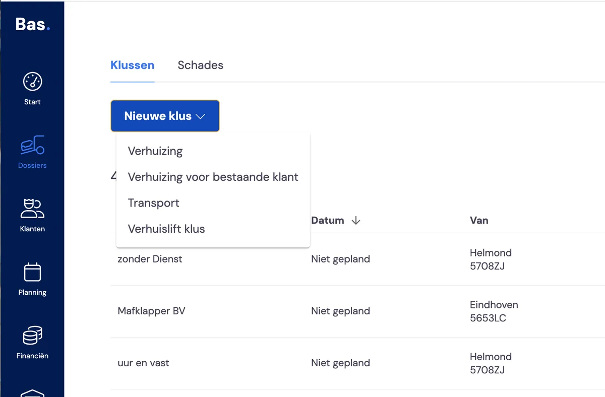 Backoffice : créer vous-même des missions de transport: capture d'écran 1