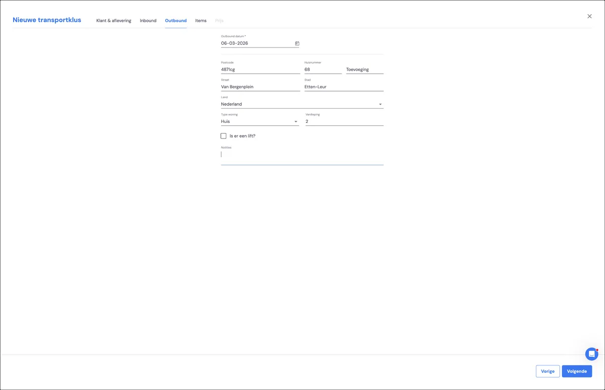 Backoffice : créer vous-même des missions de transport: capture d'écran 4