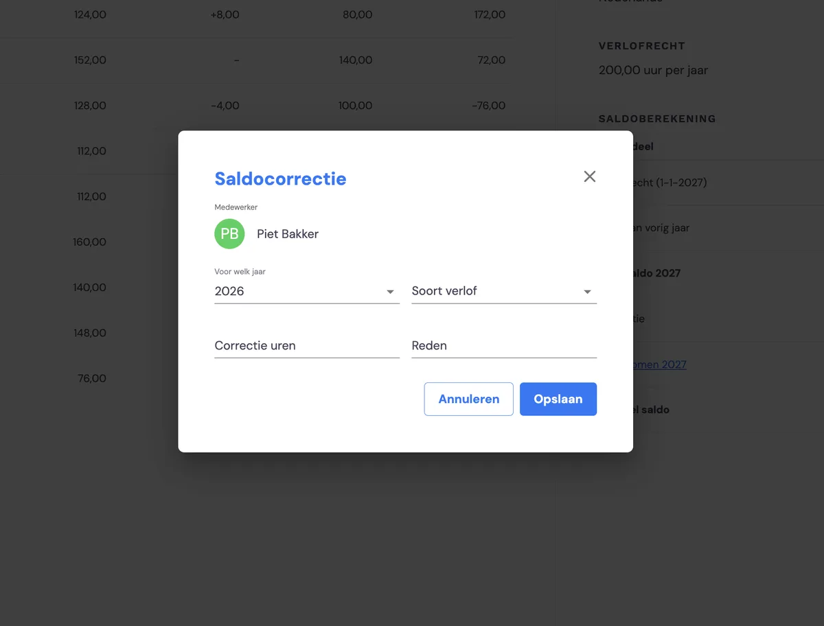 Urlaubssalden (Beta): Screenshot 5