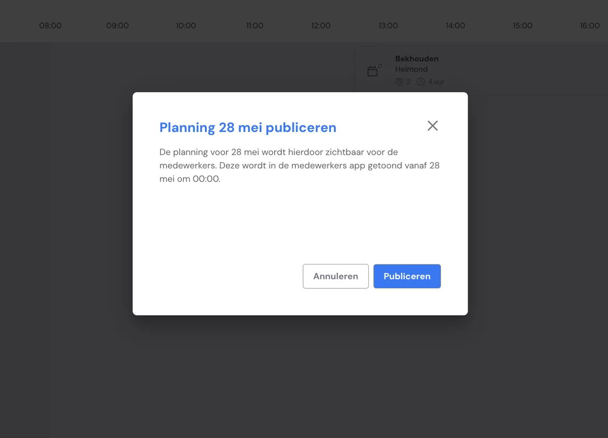Publier la journée et envoyer les e-mails: capture d'écran 2