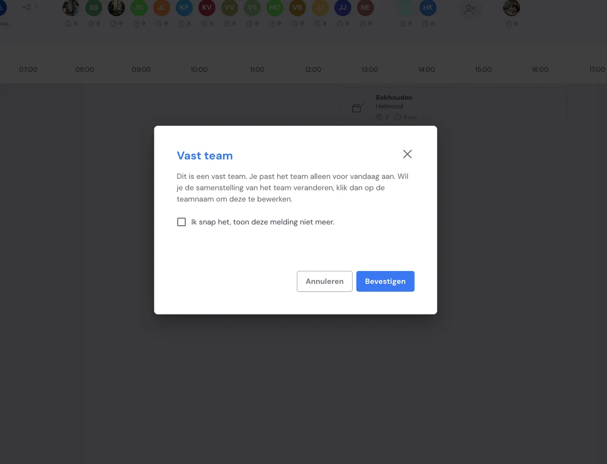 Feste Teams: Screenshot 4