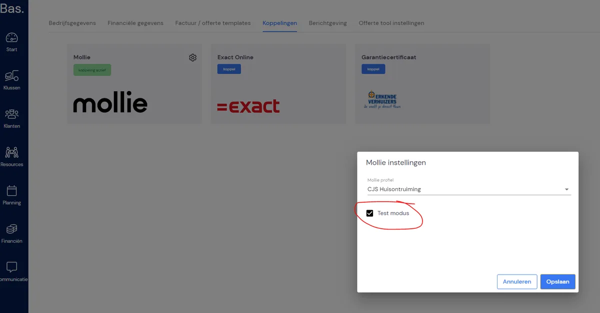 Mollie-Integration: Screenshot 5