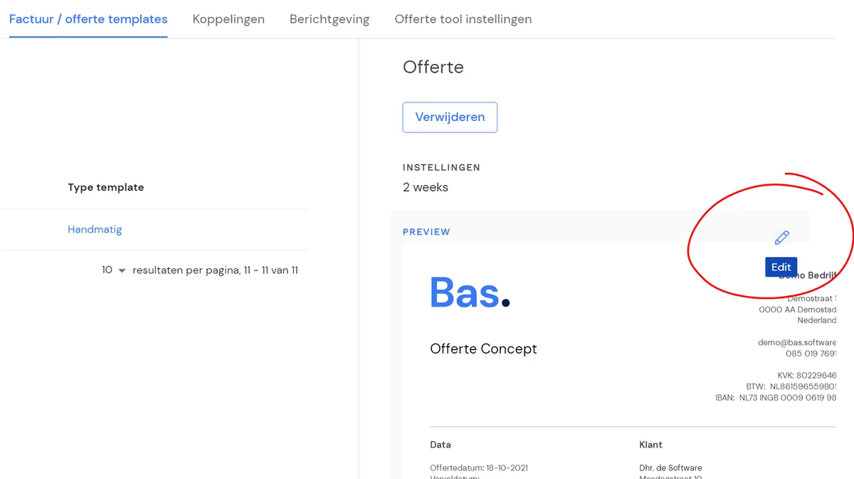 Créer ou modifier des modèles de devis et de facture: capture d'écran 3