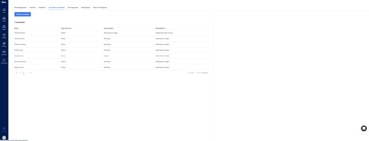 Différents types d'e-mails par type de facture: capture d'écran 4