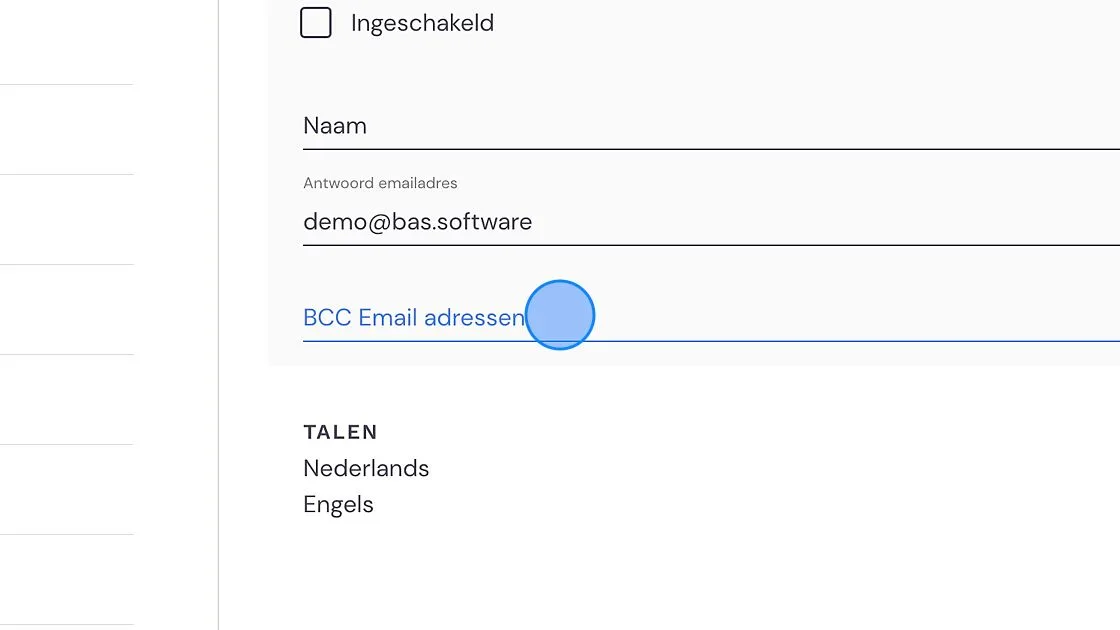 Screenshot of: Klik op het veld