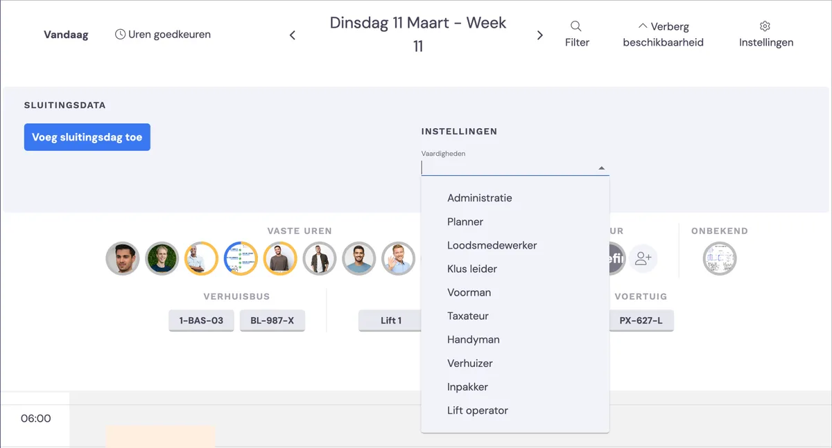 Werken met het planbord: schermafbeelding 4