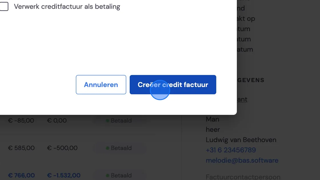 Screenshot of: Click