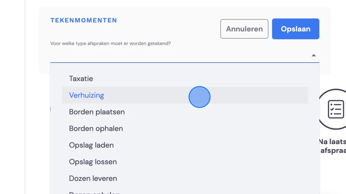 Screenshot of: Choose the moments.