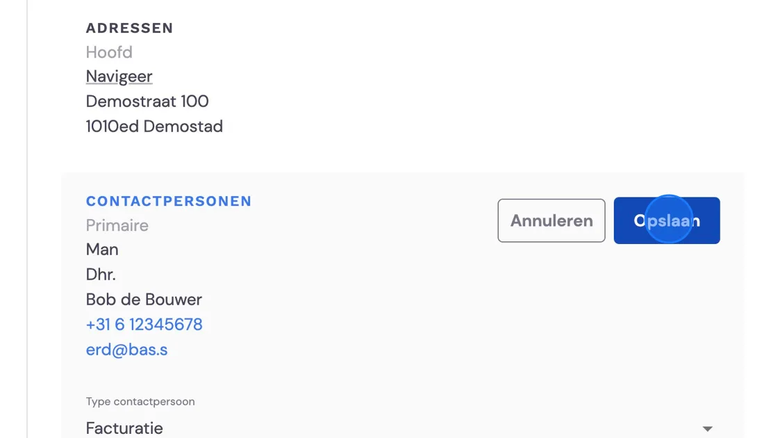 Screenshot of: Click
