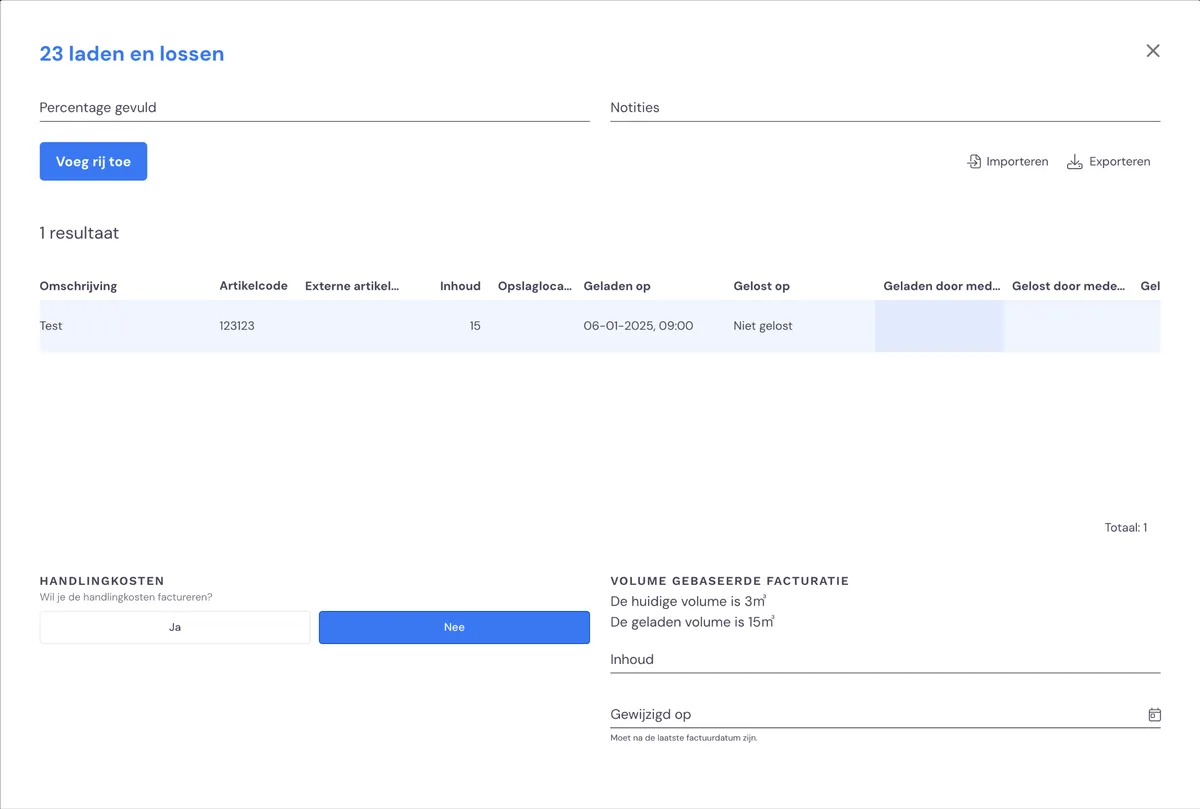 Pflege der Lagerung (über das Backoffice): Screenshot 3