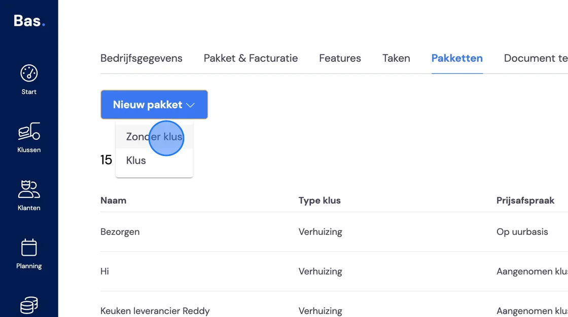 Screenshot of: Choose under