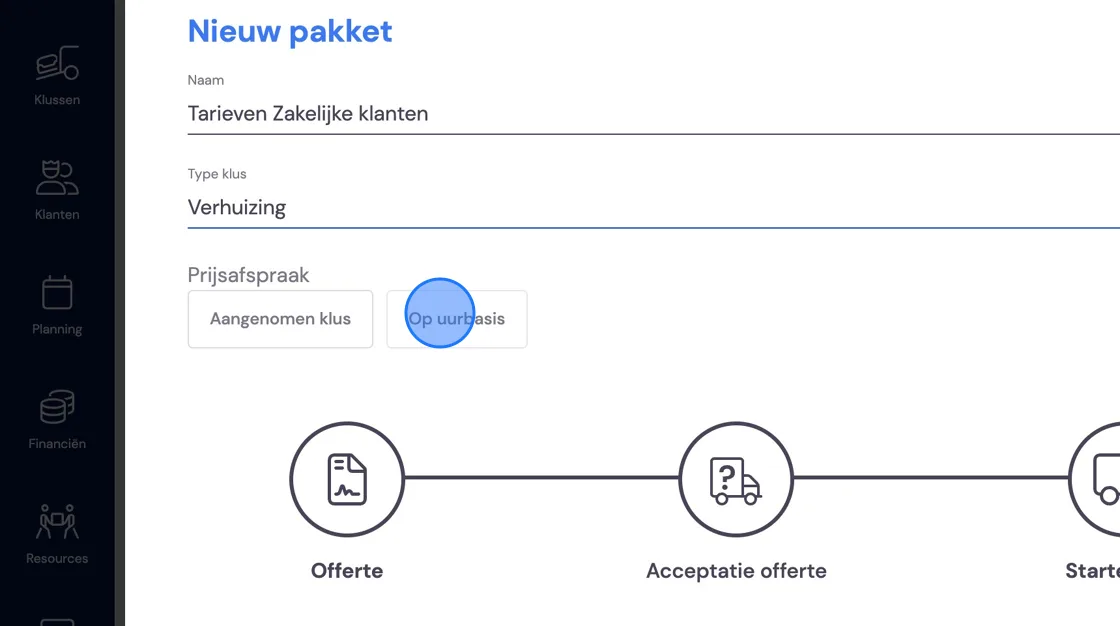 Screenshot of: This time we're creating a package