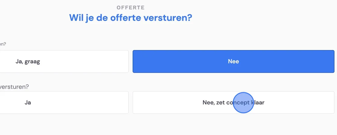 Capture d'écran : Cliquez sur 