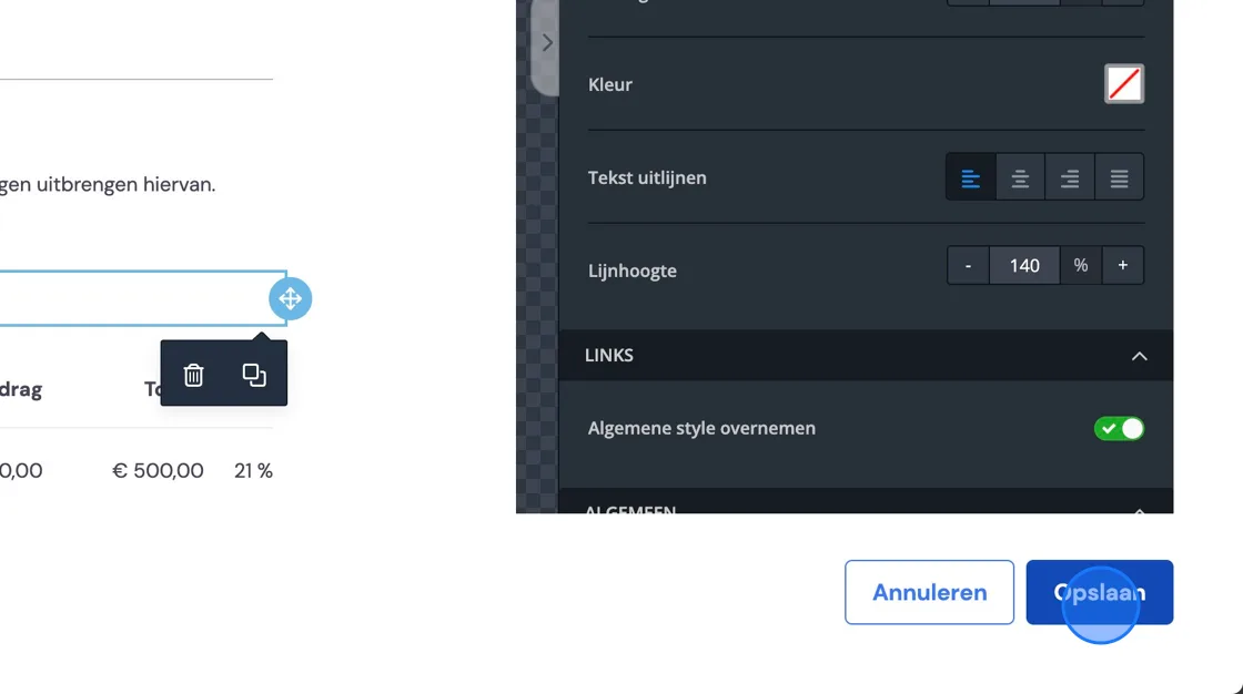 Screenshot of: Click