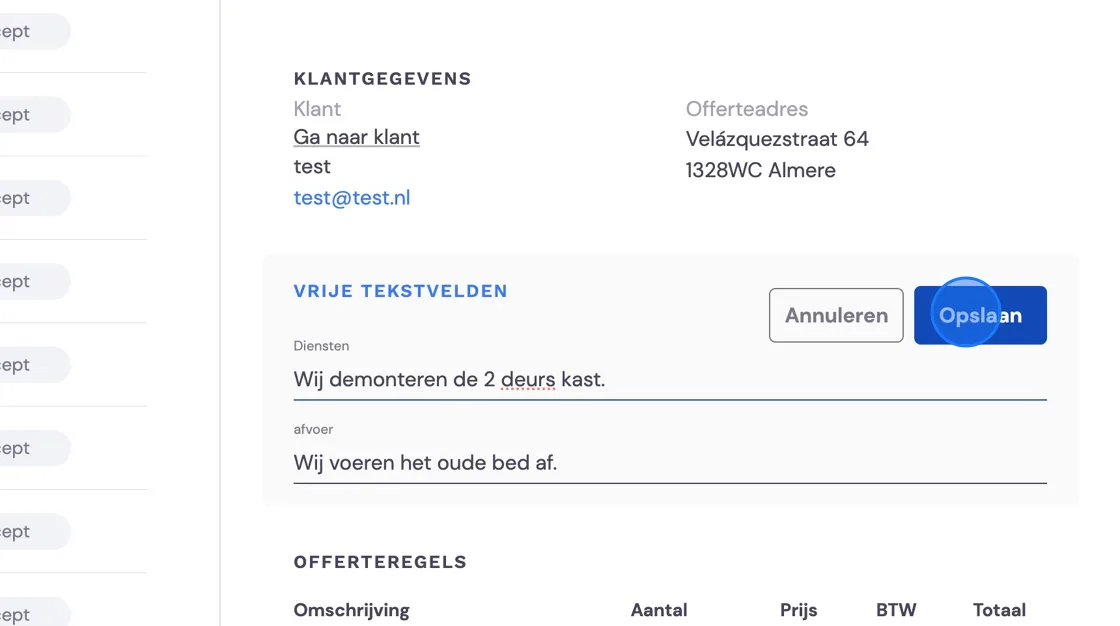 Screenshot of: Click