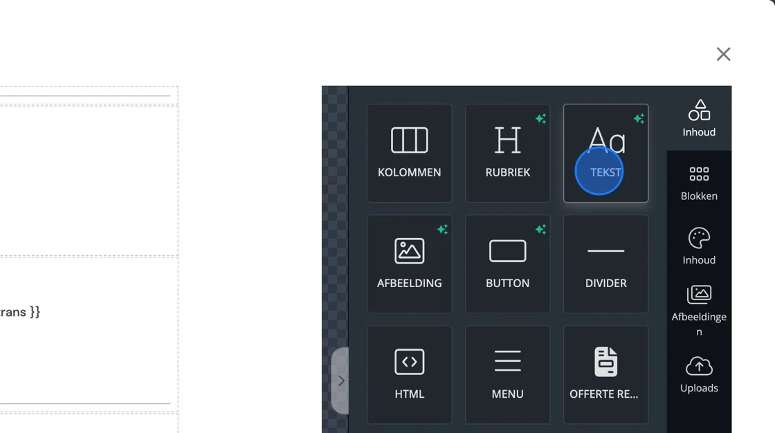 Screenshot of: Click