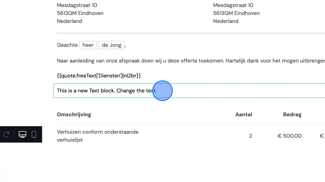 Screenshot of: Click here.