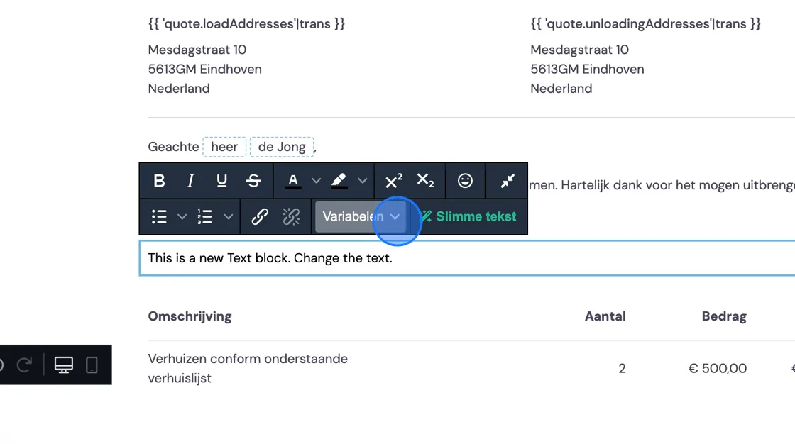 Screenshot of: Click