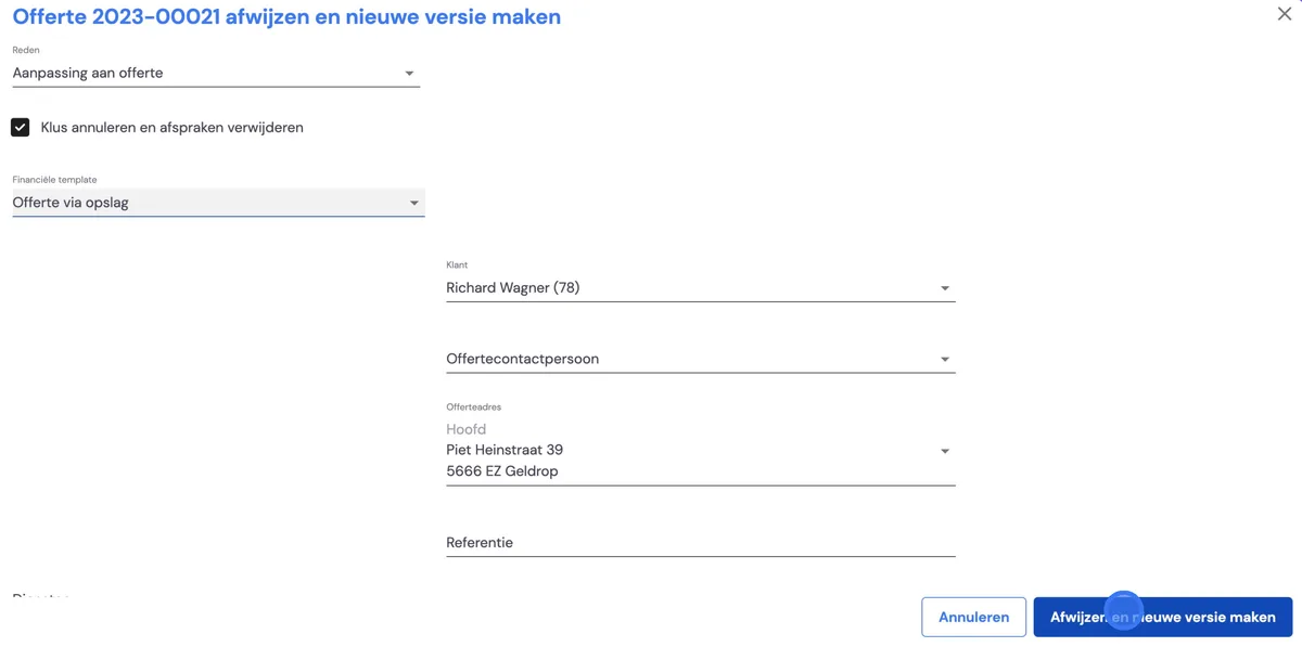 Changing from a direct move to a move via storage.: screenshot 2