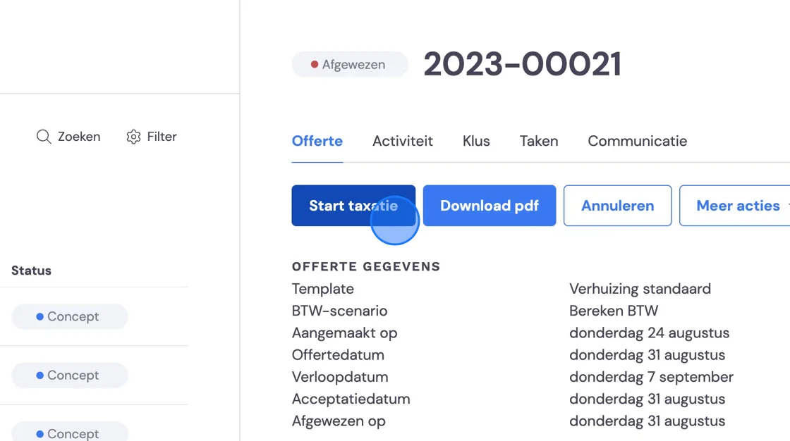 Screenshot of: Click