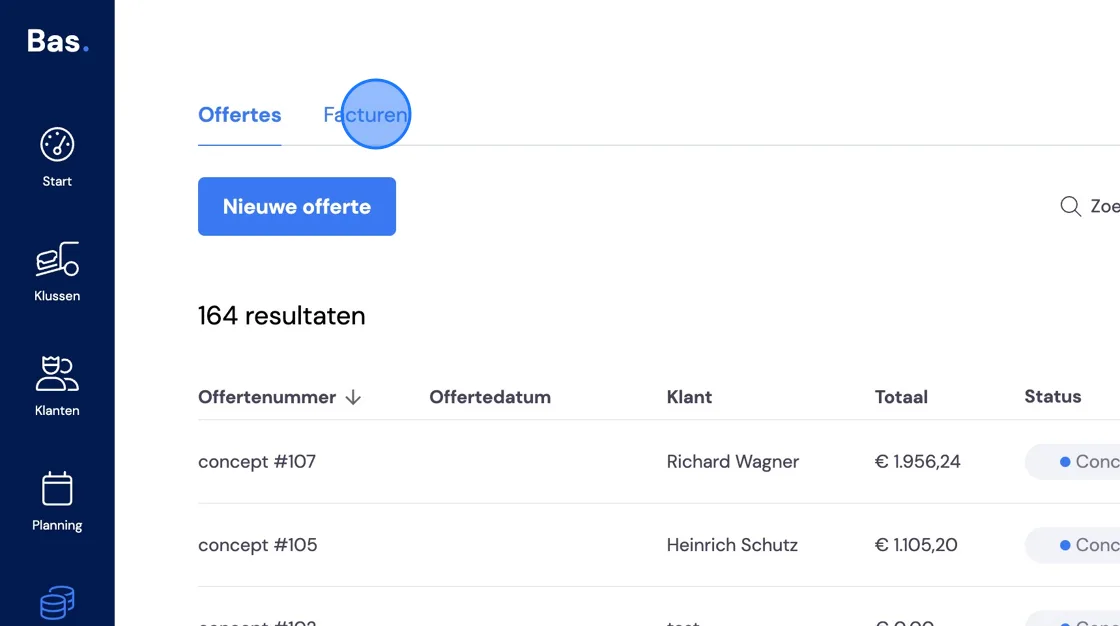 Screenshot of: Click