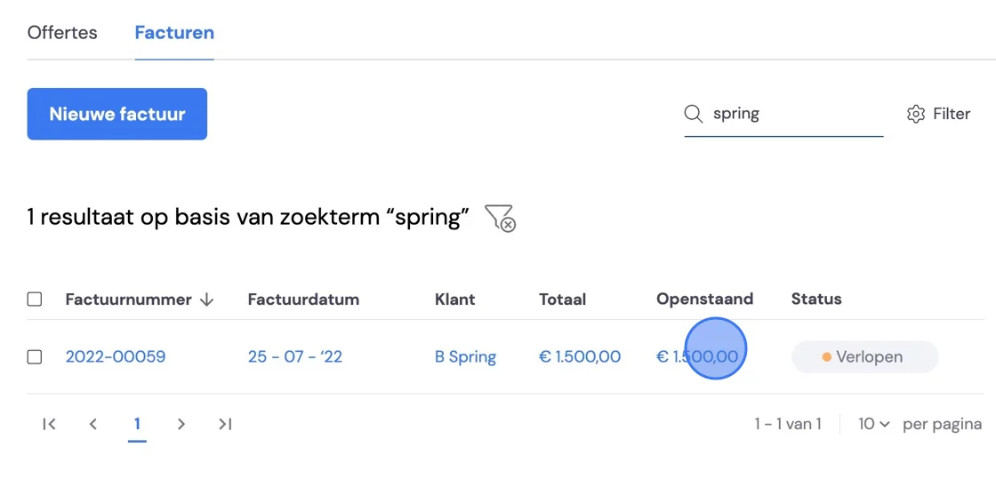 Screenshot of: Click