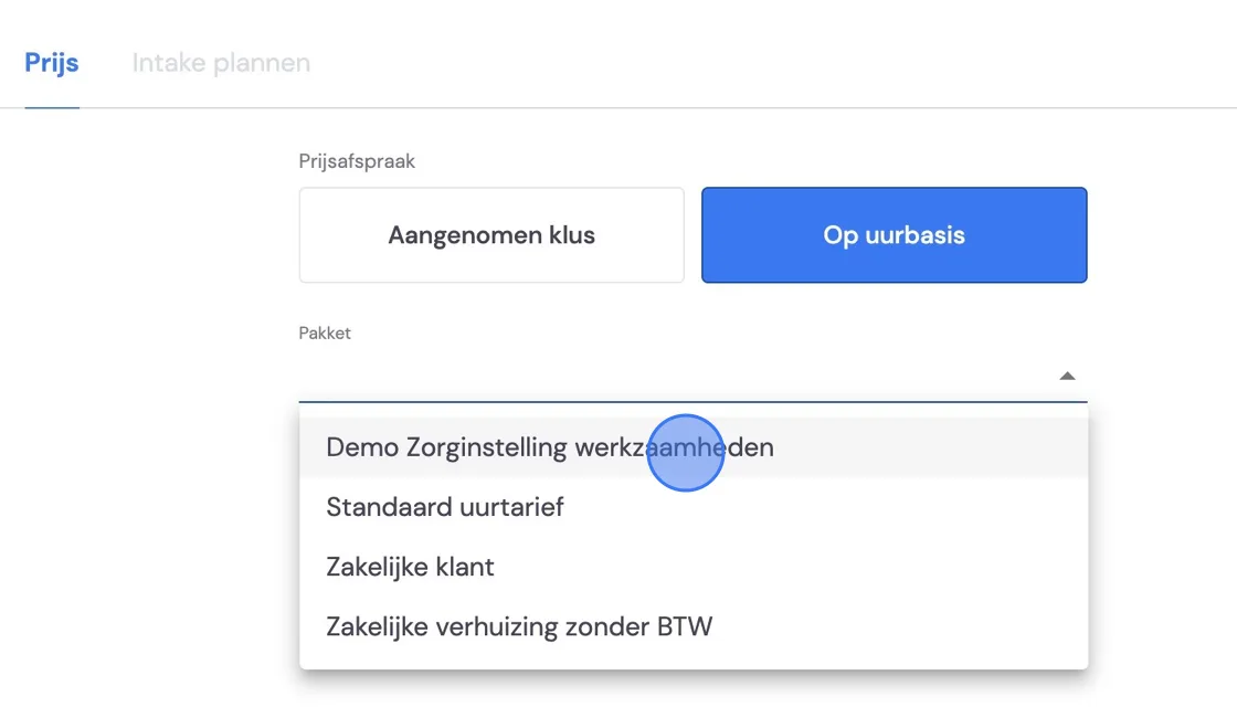 Screenshot of: Click