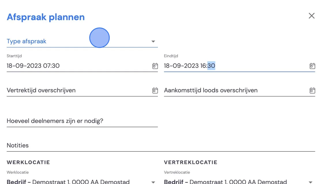 Screenshot of: Click here.