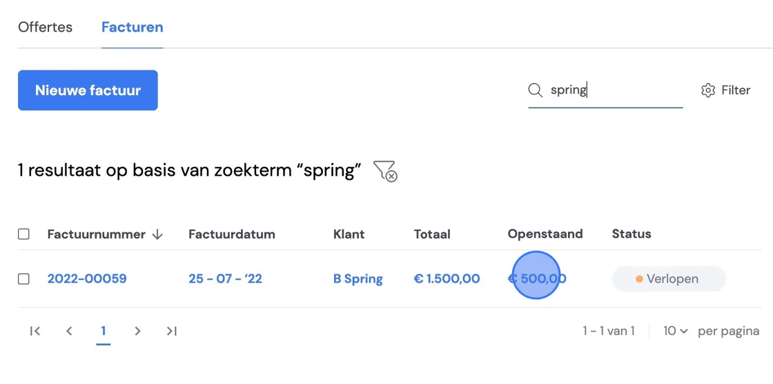 Screenshot of: Click