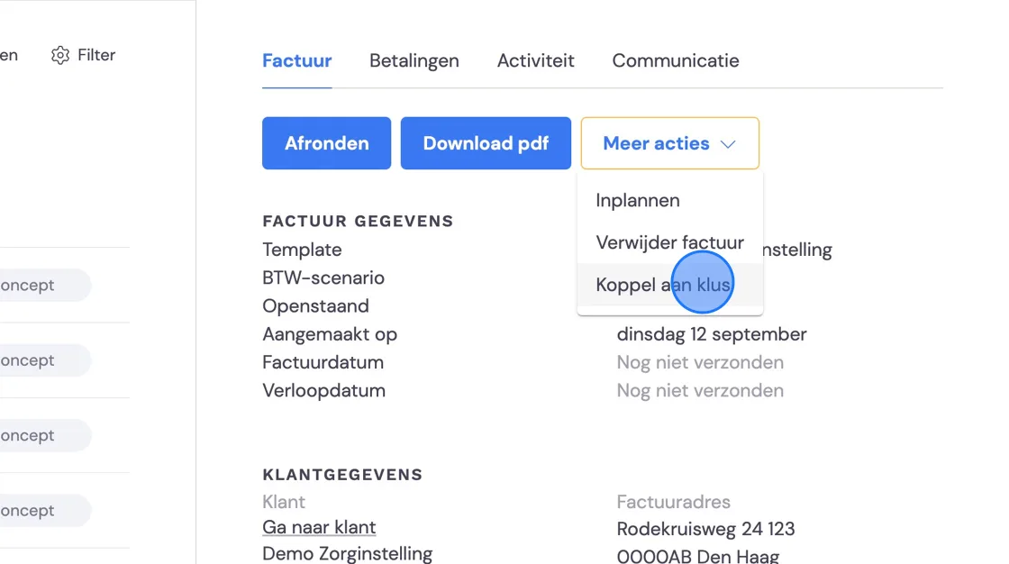 Screenshot of: Click 