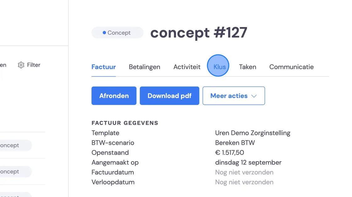 Screenshot of: Click 