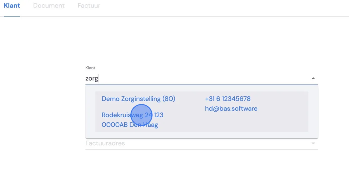 Screenshot of: Click here.
