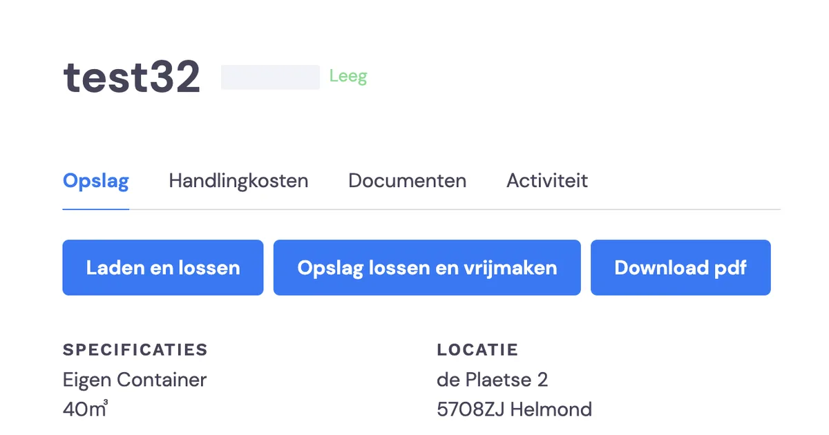 Unloading and clearing storage - retaining storage history: screenshot 1