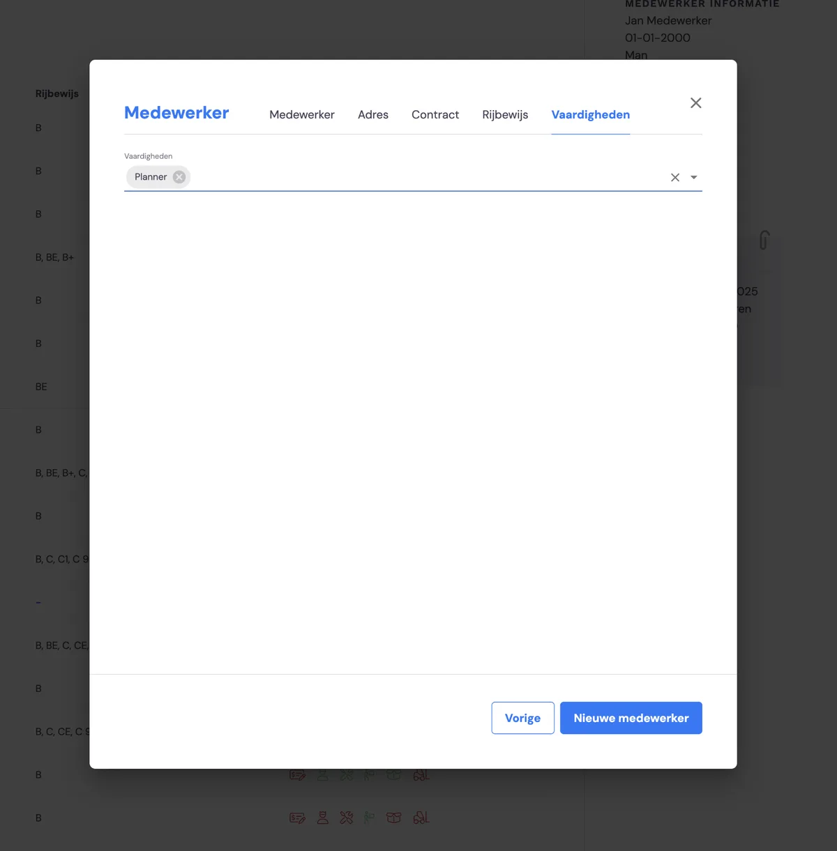 Mitarbeiter erfassen: Screenshot 5