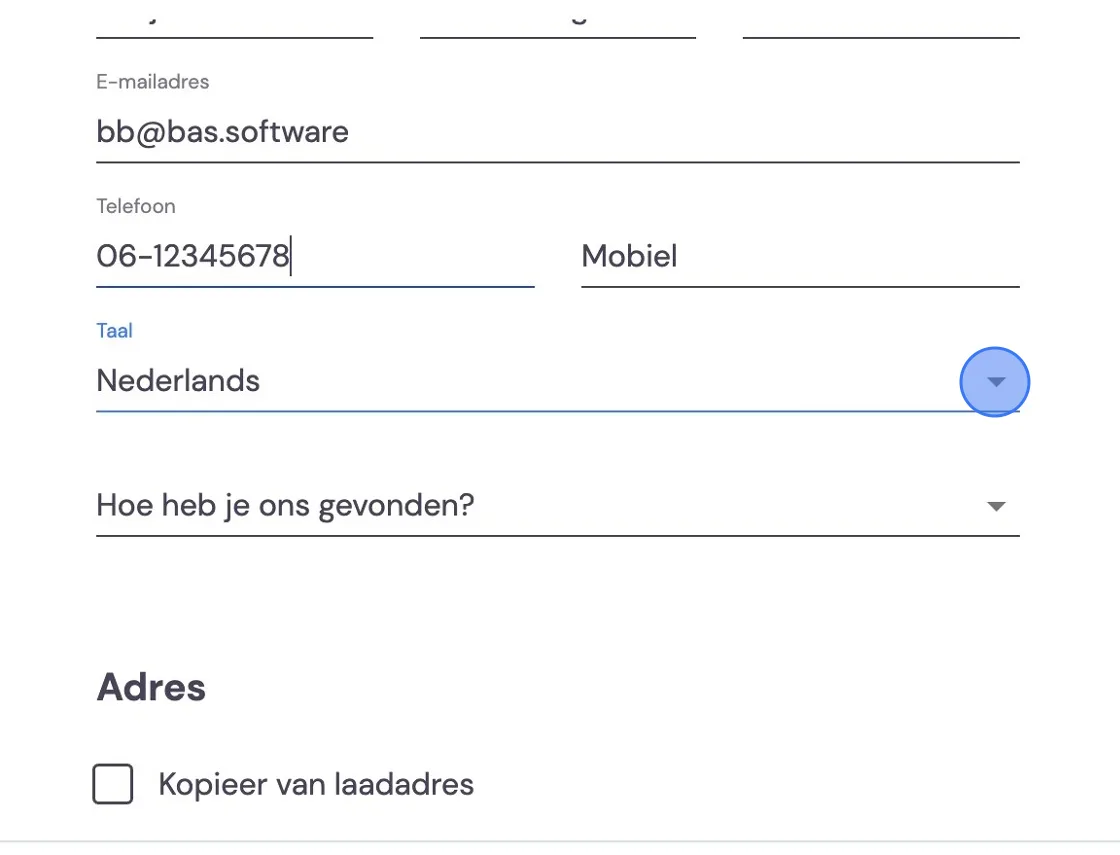 Screenshot of: Click