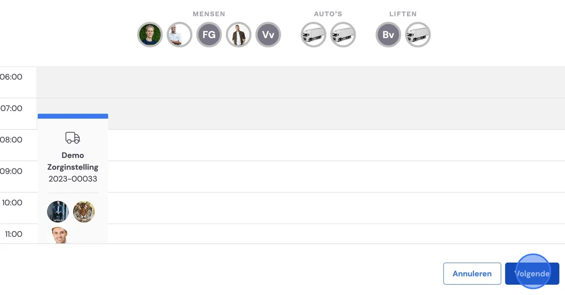 Screenshot of: Click
